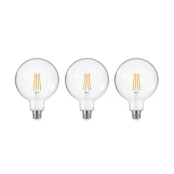 Filament Pære|Led Pærer ^ Arcchio LED-pære med klar glødetråd E27 G125 3,8W 3000K 806lm 3er