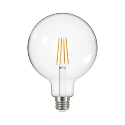 Filament Pære|Led Pærer ^ Arcchio LED-pære med klar glødetråd E27 G125 3,8W 3000K 806lm 3er