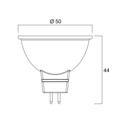Dæmpbar Led-Pære ^ Sylvania LED-pære SUPERIA RETRO GU5.3 MR16 6,1W 840 621lm dæmpbar