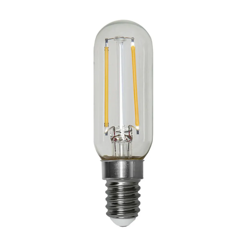 Filament Pære|Led Pærer ^ STAR TRADING LED-pære T25, E14, klar, glødetråd, 1,8 W, 2.700 K