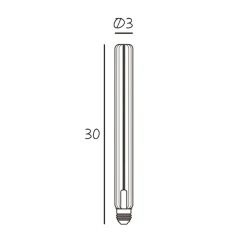 DESIGN BY US Dæmpbar Led-Pære|Led Pærer > LED-pære Tube 300 Plissé, E27, 4 W, 2.200 K, dæmpbar