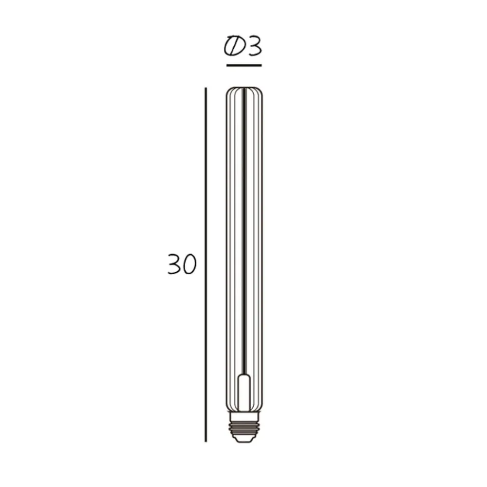 DESIGN BY US Dæmpbar Led-Pære|Led Pærer > LED-pære Tube 300 Plissé, E27, 4 W, 2.200 K, dæmpbar