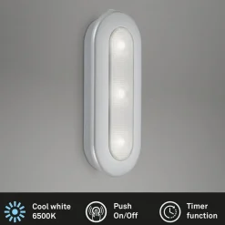 Briloner Underskabsbelysning > LED Push Light Row, batteridrift, 6.500 K, 15 cm