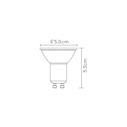 Lucide Dæmpbar Led-Pære > LED-reflektor GU10 5W dim to warm, sort