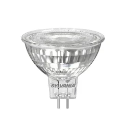Dæmpbar Led-Pære ^ Sylvania LED-reflektorpære Superia GU5,3 MR16 4,3W klar 2.700 K dæmpbar
