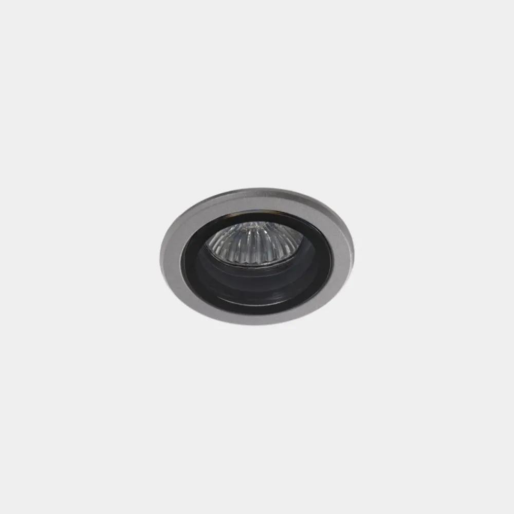 Udendørs Loftlamper ^ LEDS-C4 Eko indbygningsspot til udendørs brug, grå, Ø 7,5 cm, aluminium