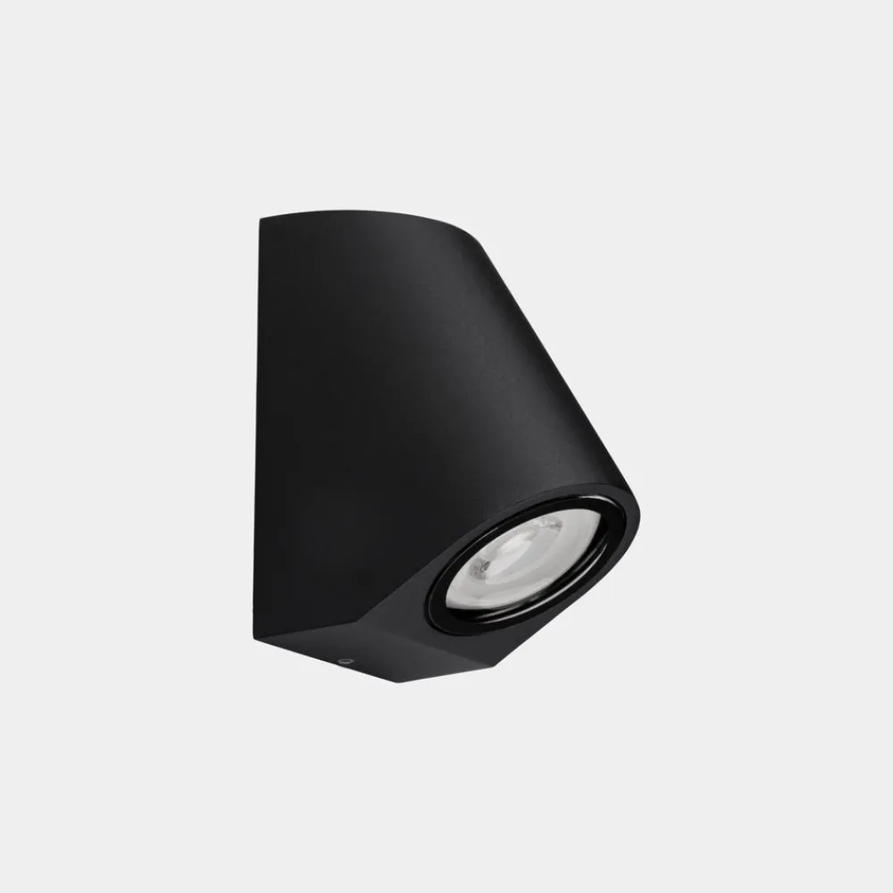 LEDS-C4 Væglamper > Eko skrå udendørs væglampe, sort, bredde 7 cm