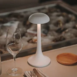 LEDS-C4 Dekorationsbelysning|Terrassebelysning > LED-bordlampe Portobello, hvid, dæmper, ABS