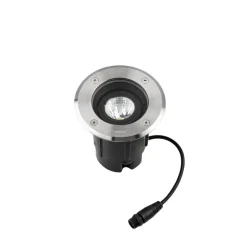Nedgravet Udebelysning ^ LEDS-C4 LED nedgravningslampe Gea Easy, 827, grå, Ø 12,5 cm