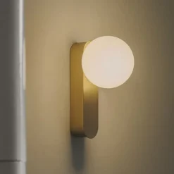 Væg- Og Spejllamper ^ LEDS-C4 LED-væglampe Perlina, guldfarvet