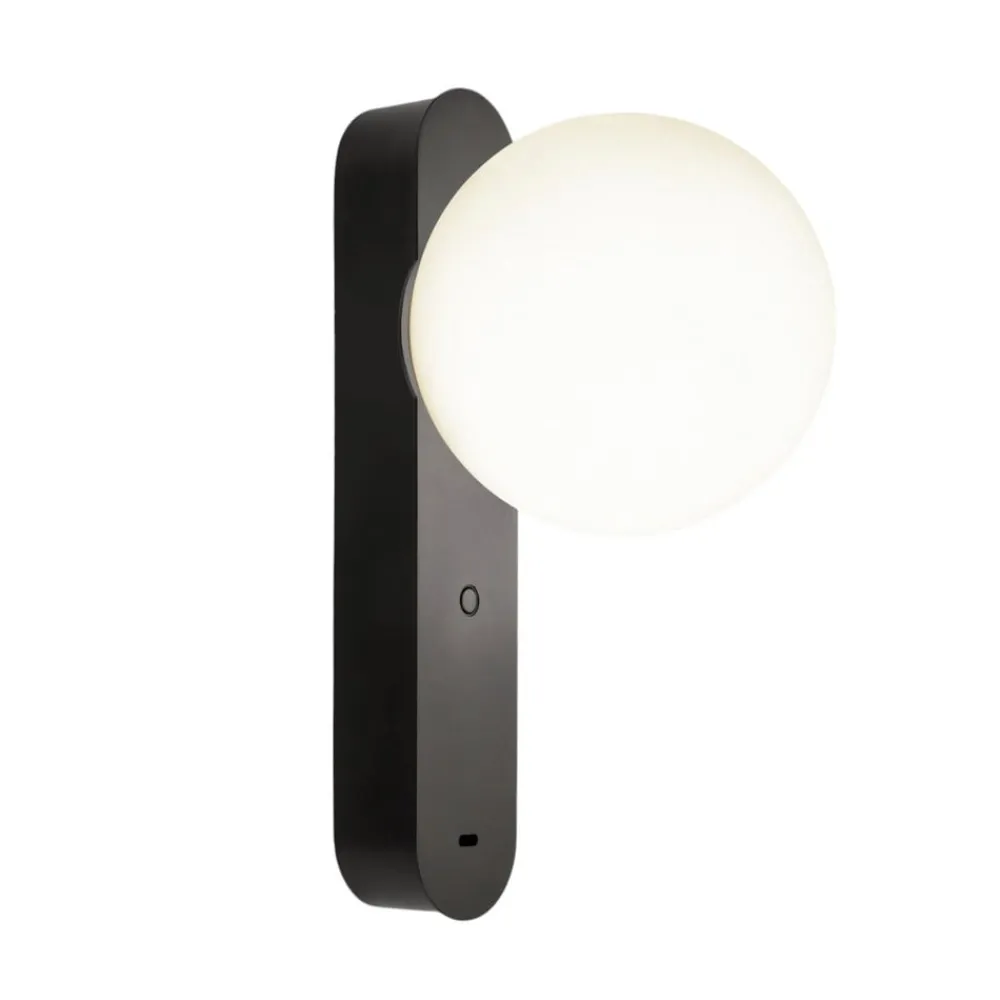 LEDS-C4 Væglamper > LED-væglampe Perlina, USB-port, sort, stål