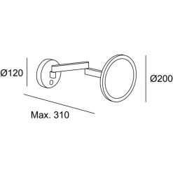 Møbel Og Interiør ^ LEDS-C4 Vanity vægspejl med LED, 3.000 K, sort
