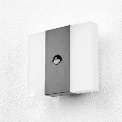Lindby Væglampe Med Sensor > LED-sensor-udendørs væglampe Kumi, grafit, IP44