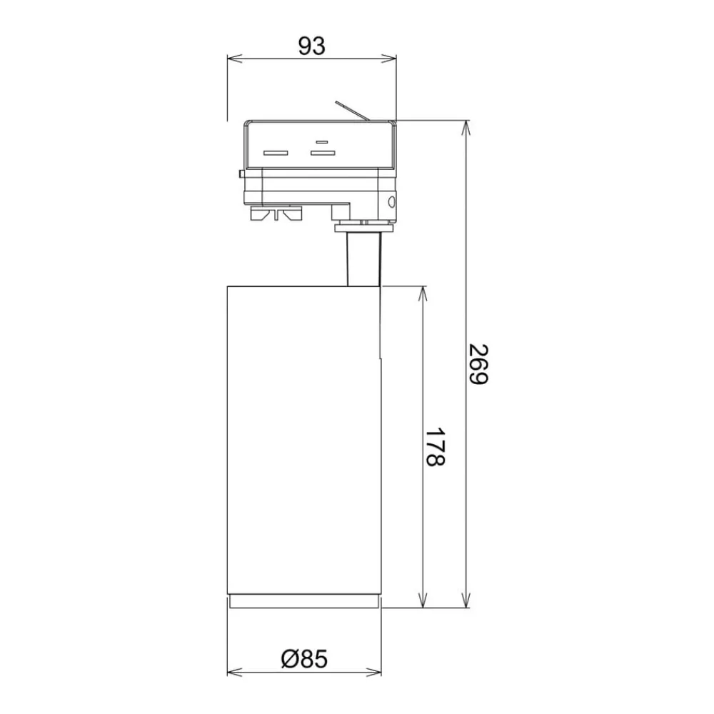 Skinnesystem ^ Deko-Light LED-skinnespot Lucea 3-faset 20W sort