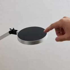 Lindby Arbejdsrum/Kontor|Bordlamper > LED-skrivebordlampe Rilana med dæmper, sølv