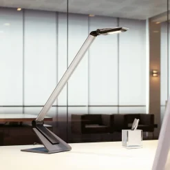 Maul Arbejdsrum/Kontor > LED-skrivebordslampe solaris, sølv, højde 64 cm
