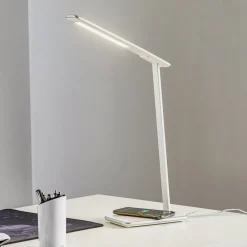 Arbejdsrum/Kontor|Bordlamper ^ Aluminor LED-skrivebordslampe Orbit med induktion sølv