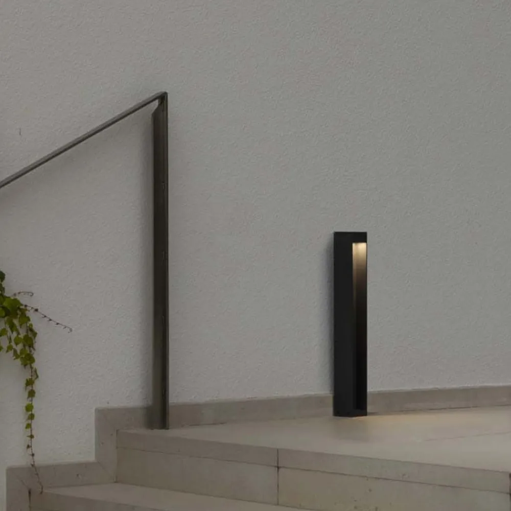 FARO BARCELONA Sokkellamper > LED-sokkellampe Cerler, antracit, 60 cm, metal, IP65, CCT