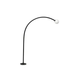 FARO BARCELONA Sokkellamper > LED-sokkellampe Cuca, sort, stål/glas, højde 65 cm