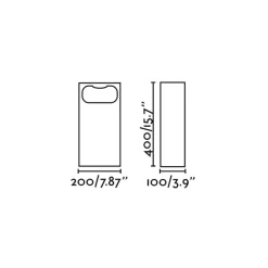 FARO BARCELONA Sokkellamper > LED-sokkellampe Glint, 2700K, 40 cm, grå, beton, IP55