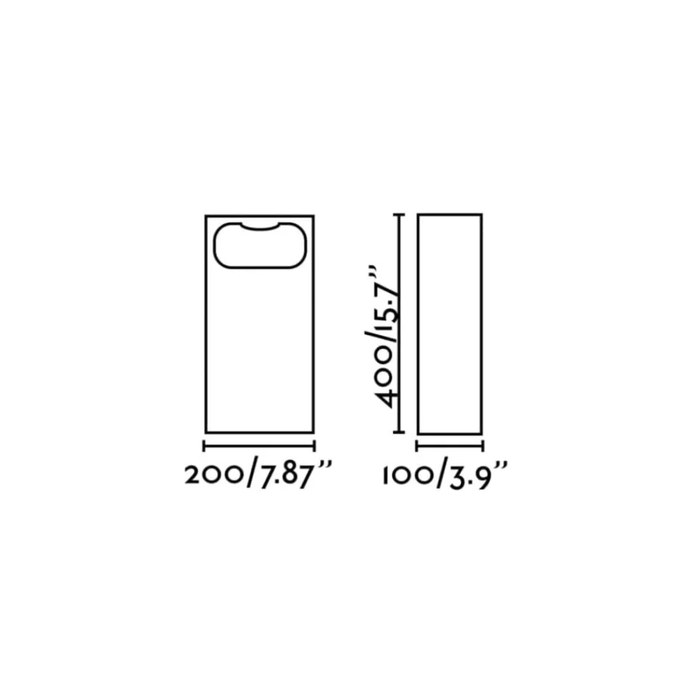 FARO BARCELONA Sokkellamper > LED-sokkellampe Glint, 2700K, 40 cm, grå, beton, IP55
