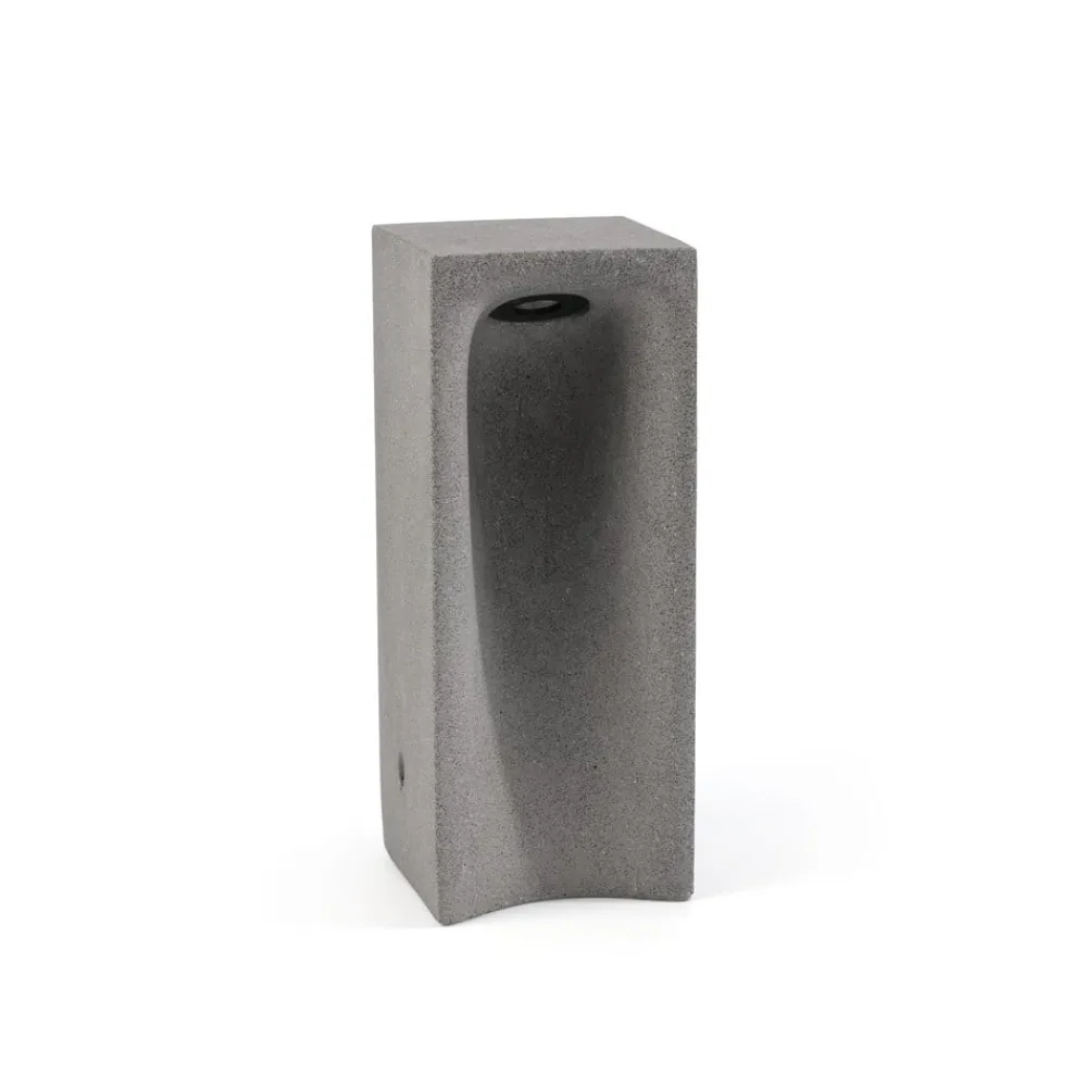 FARO BARCELONA Sokkellamper > LED-sokkellampe Grot, 3000K, grå, beton, IP55, højde 40 cm
