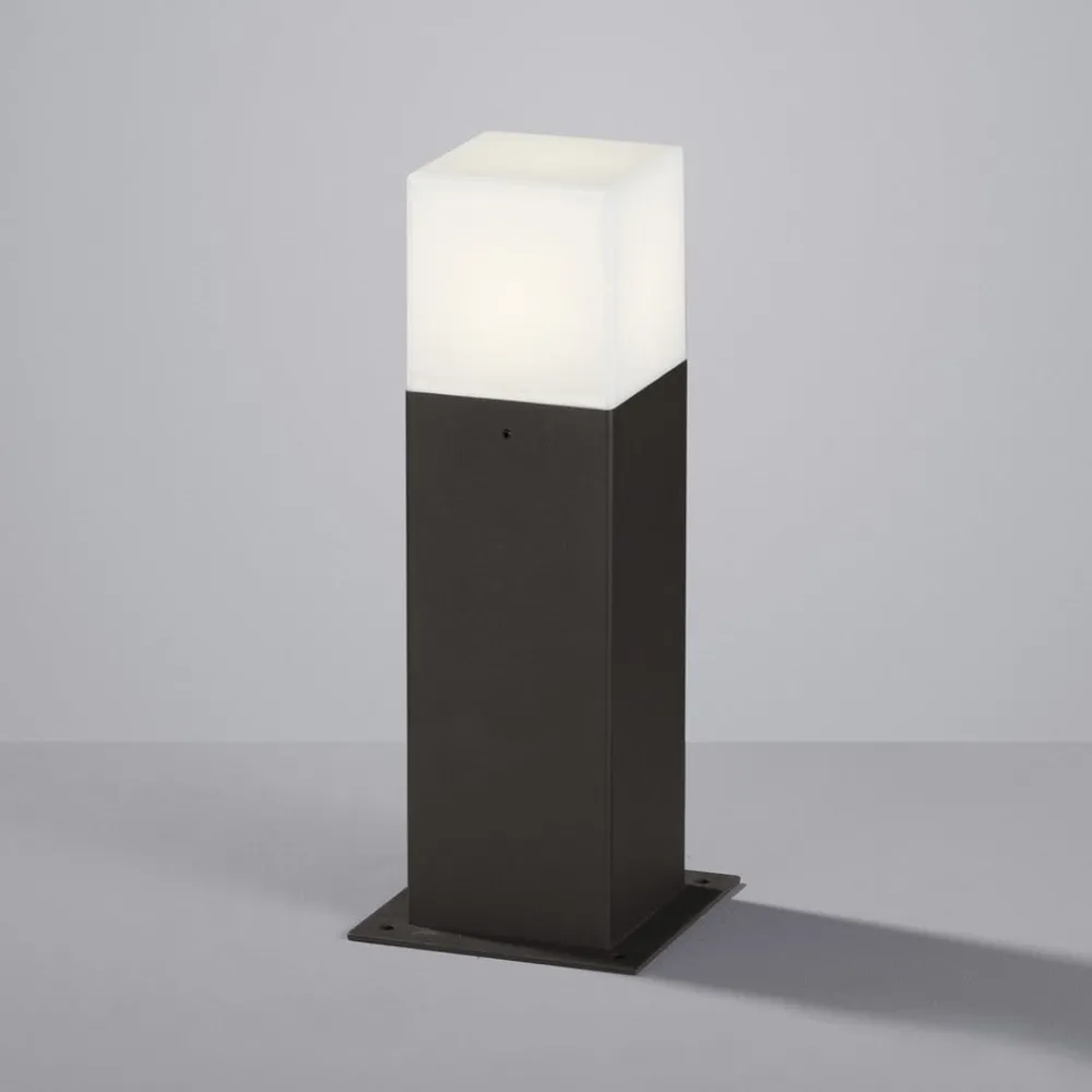 Trio Lighting Sokkellamper > LED-sokkellampe HUDSON, antracit, højde 30 cm, metal IP44