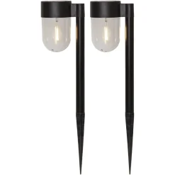Solcellelamper|Sokkellamper ^ STAR TRADING LED-sokkellampe solcelle Cupola i sæt af 2