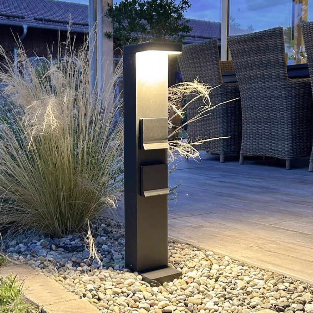 Deko-Light Sokkellamper > LED-sokkellampe Stikkontaktkolonne Lerna, 60 cm, aluminium mørkegrå