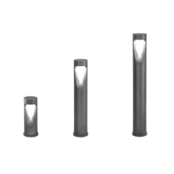 Fabas Luce Sokkellamper > LED-sokkellampe Teo, 30 cm høj, sort, metal, IP65