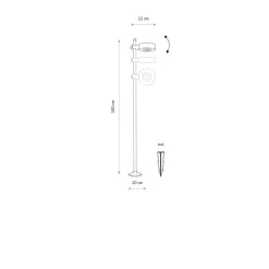 Nowodvorski Lighting Sokkellamper > LED-sokkellampe Tessa, sort, aluminium, højde 100 cm
