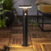 STAR TRADING Solcelle Lampe Med Sensor|Sokkellamper Med Sensor > LED-sokkellampe Valletta Sensor sort metal 50 cm