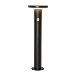 STAR TRADING Solcelle Lampe Med Sensor|Sokkellamper Med Sensor > LED-sokkellampe Valletta Sensor sort metal 50 cm