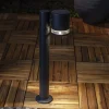 STAR TRADING Solcellelamper|Sokkellamper > LED-sokkellampe Wien, sort, metal, højde 50 cm