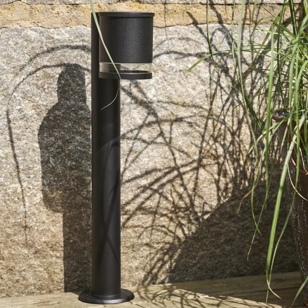STAR TRADING Solcellelamper|Sokkellamper > LED-sokkellampe Wien, sort, metal, højde 50 cm