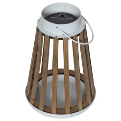 Dekorationsbelysning|Bordlamper ^ STAR TRADING LED solar bordlampe Catania lavet af birketræ