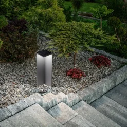 Fabas Luce Solcelle Lampe Med Sensor|Solcellelamper > LED-solcellebelysning Fold, mørkegrå, bevægelsessensor, IP54