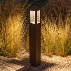 Les Jardins Solcelle Lampe Med Sensor|Gadebelysning Med Sensor > LED-solcellebelysning Tradition Sensor Corten 90 cm