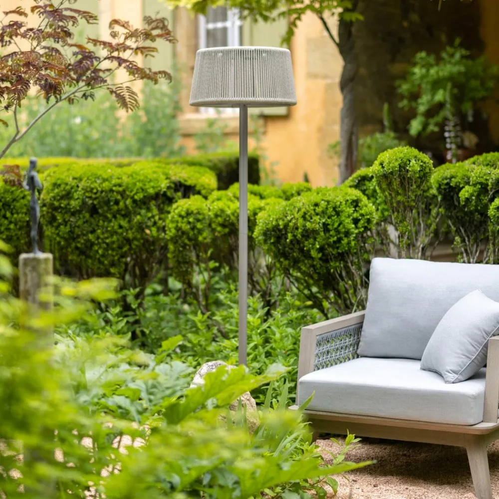 Les Jardins Solcellelamper > LED-solcellegulvlampe Rop&Strip, højdejusterbar, 500 lm