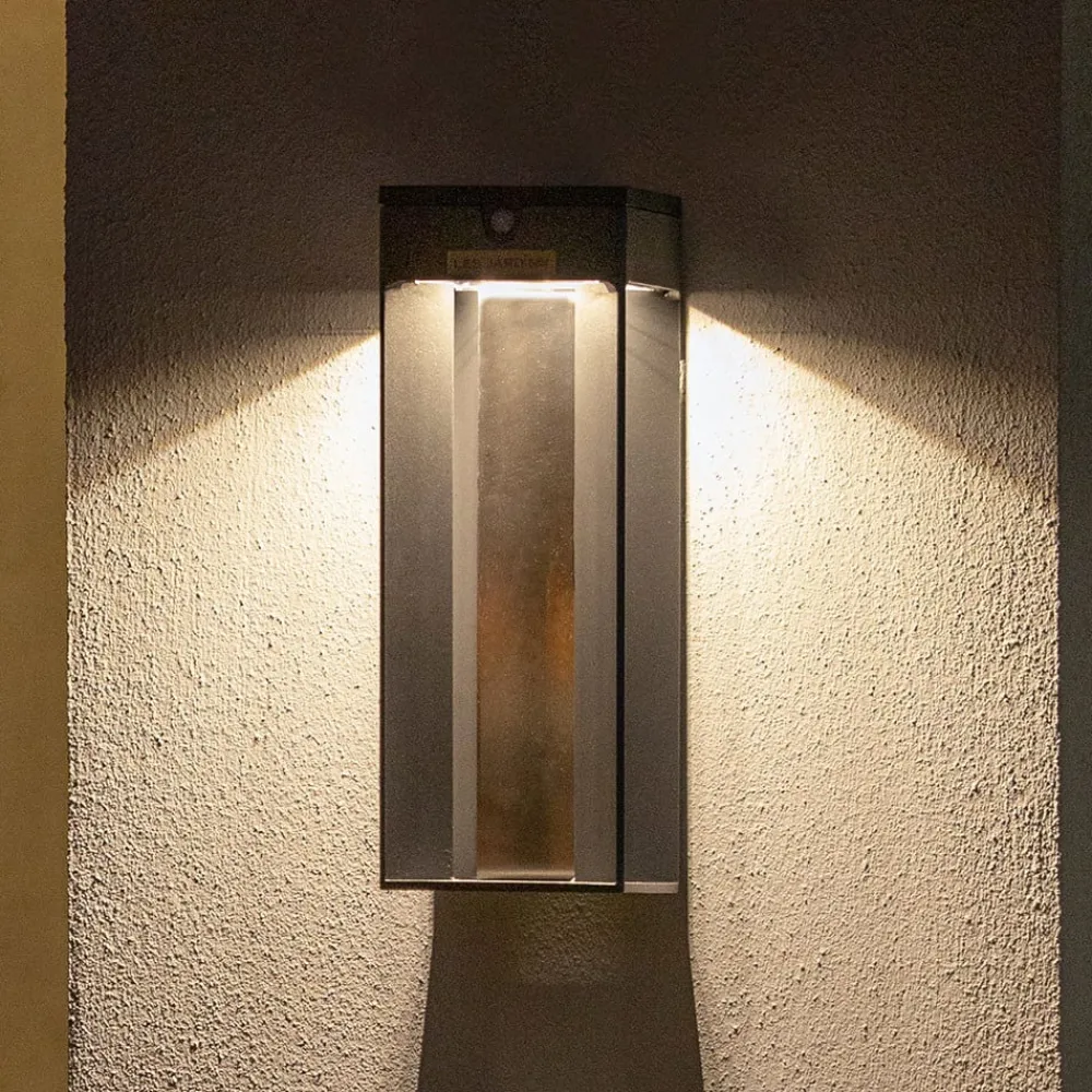 Solcelle Lampe Med Sensor|Væglampe Med Sensor ^ Les Jardins LED-solcellelampe Blade med sensor, grå