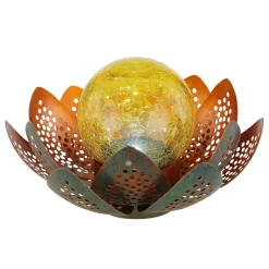 Globo Dekorationsbelysning|Solcellelamper > 33655 LED-solcellelampe, blomst, Ø 22 cm