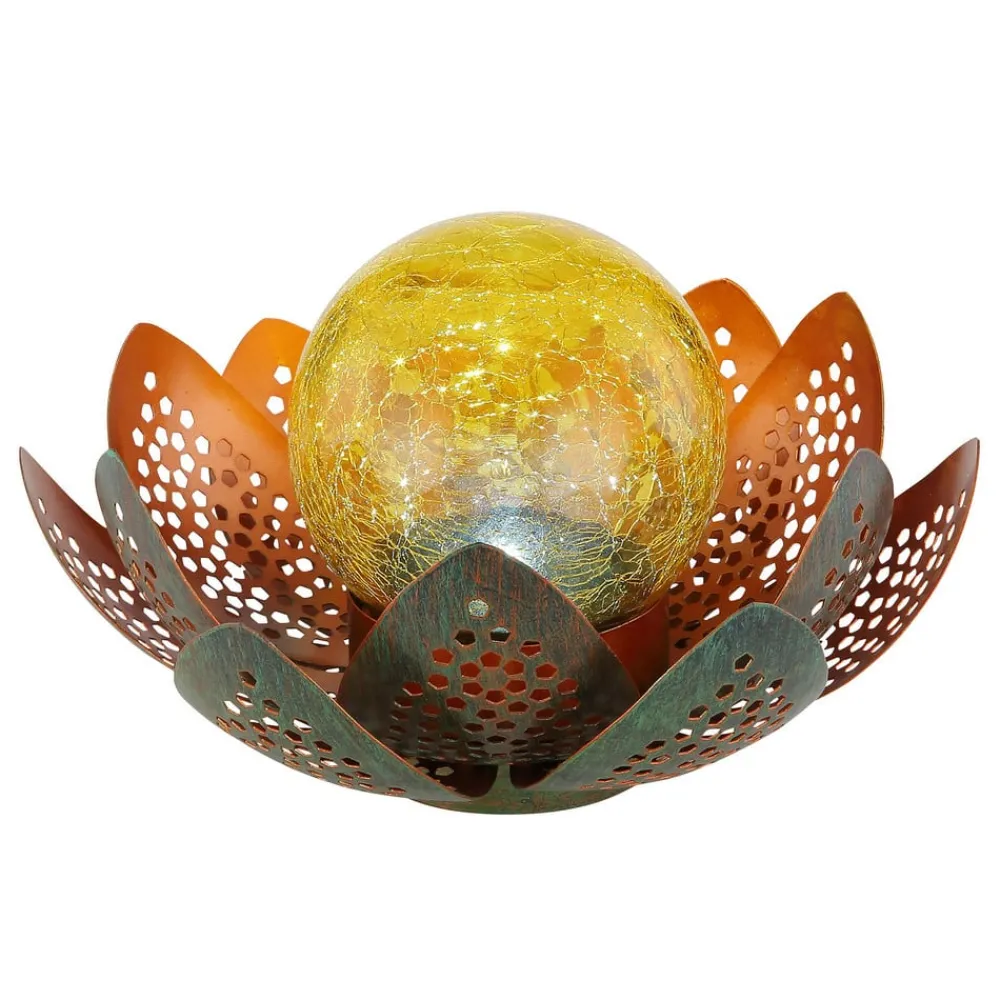Globo Dekorationsbelysning|Solcellelamper > 33655 LED-solcellelampe, blomst, Ø 22 cm