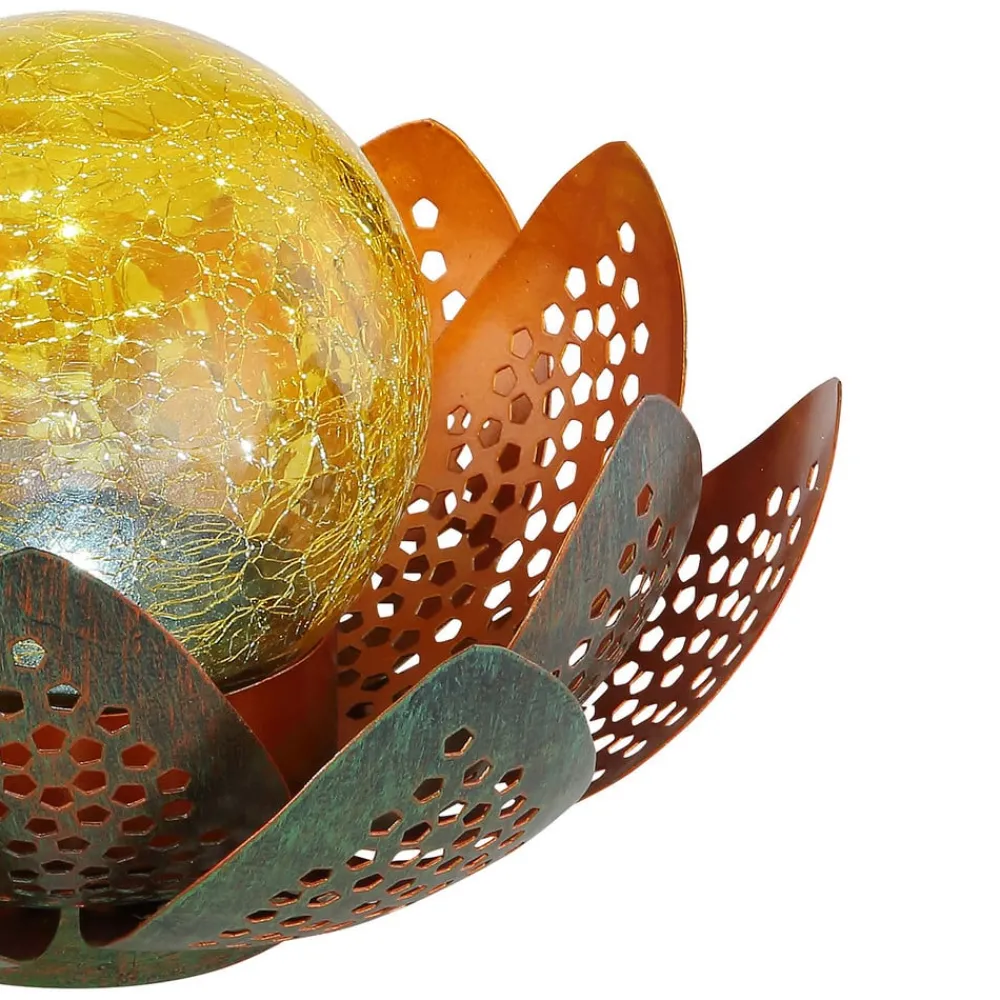 Globo Dekorationsbelysning|Solcellelamper > 33655 LED-solcellelampe, blomst, Ø 22 cm