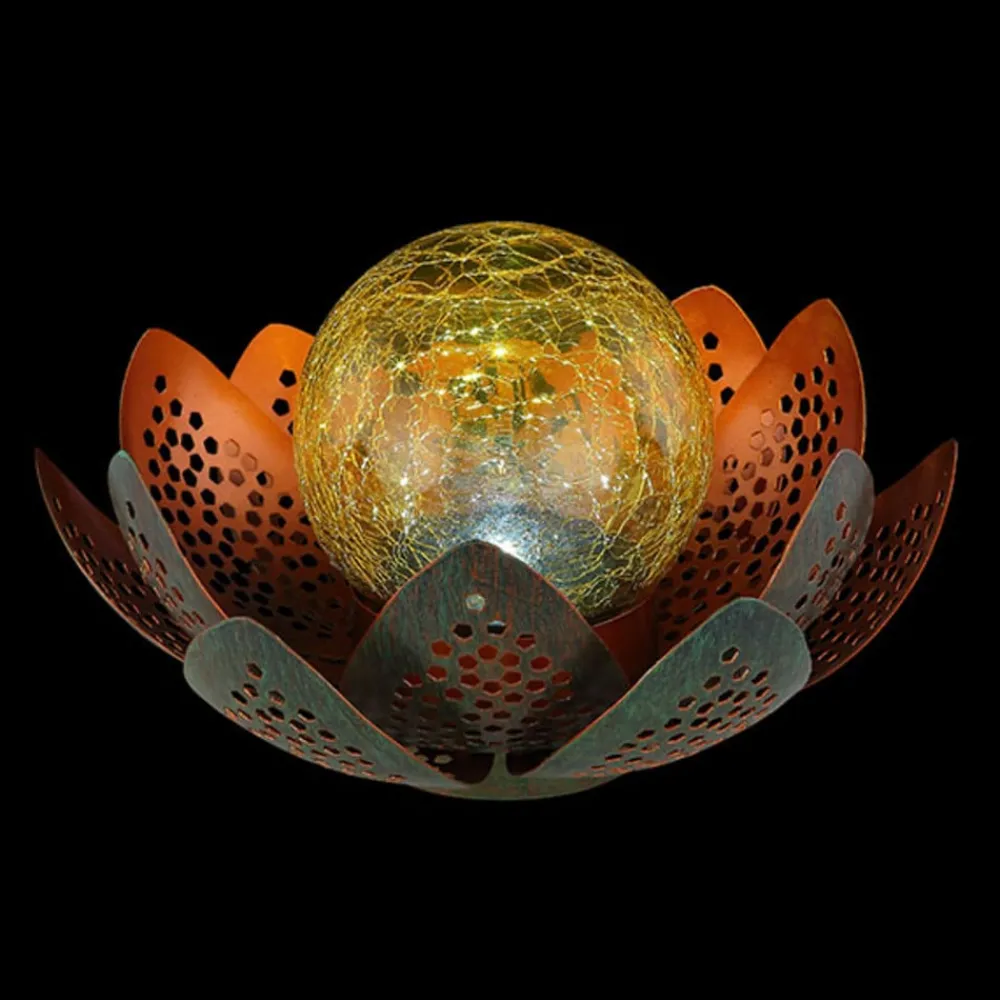 Globo Dekorationsbelysning|Solcellelamper > 33655 LED-solcellelampe, blomst, Ø 22 cm
