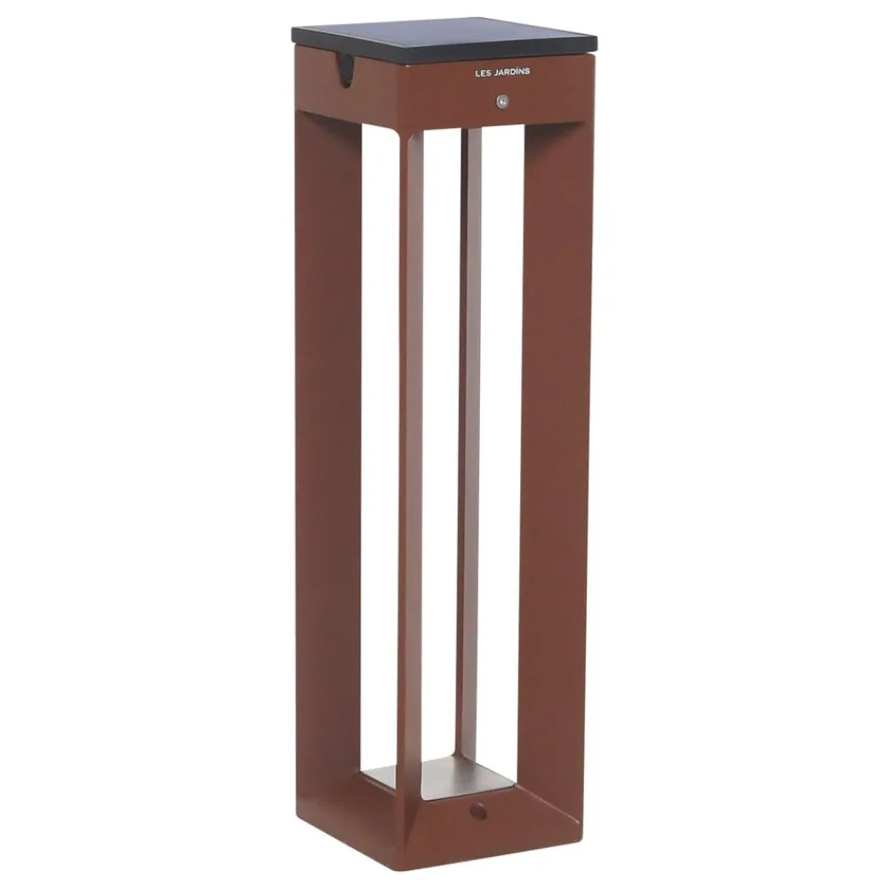 Les Jardins Dekorationsbelysning|Solcelle Lampe Med Sensor > LED-solcellelampe Borne med sensor, 45 cm, corten