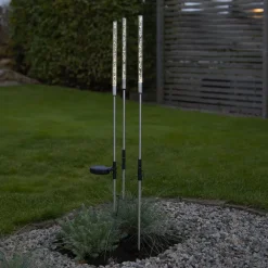 Dekorationsbelysning|Solcellelamper ^ STAR TRADING LED-solcellelampe Bubbly i sæt af 3, varm hvid