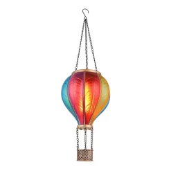 Globo Dekorationsbelysning|Solcellelamper > LED-solcellelampe 36136B Varmluftsballon, farverig, plast