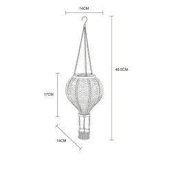 Globo Dekorationsbelysning|Solcellelamper > LED-solcellelampe 36136B Varmluftsballon, farverig, plast