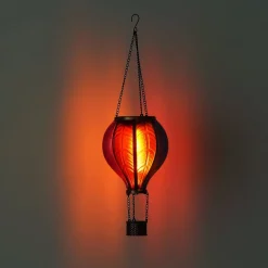 Globo Dekorationsbelysning|Solcellelamper > LED-solcellelampe 36136B Varmluftsballon, farverig, plast