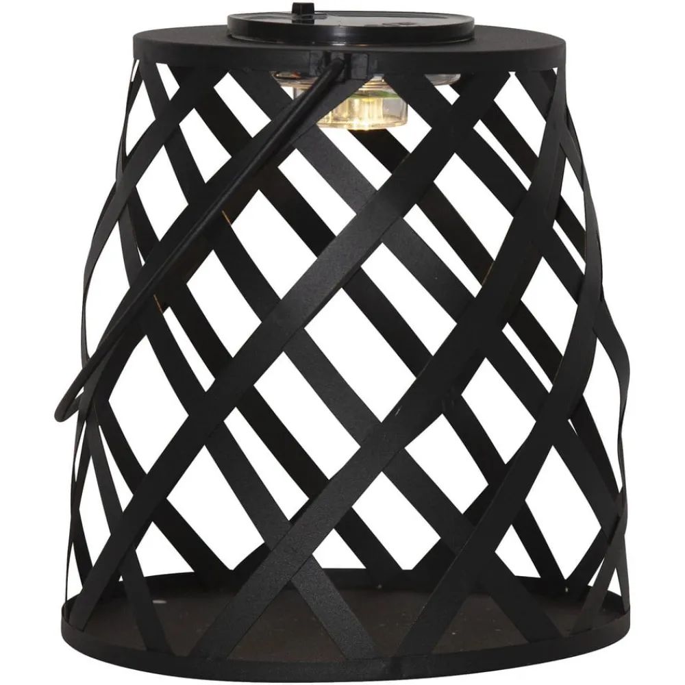 STAR TRADING Dekorationsbelysning|Solcellelamper > LED-solcellelampe Calabria, diamantmønster, 20 cm